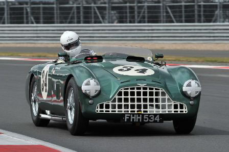 Chris enjoying the DB3 and the Silverstone GP Circuit